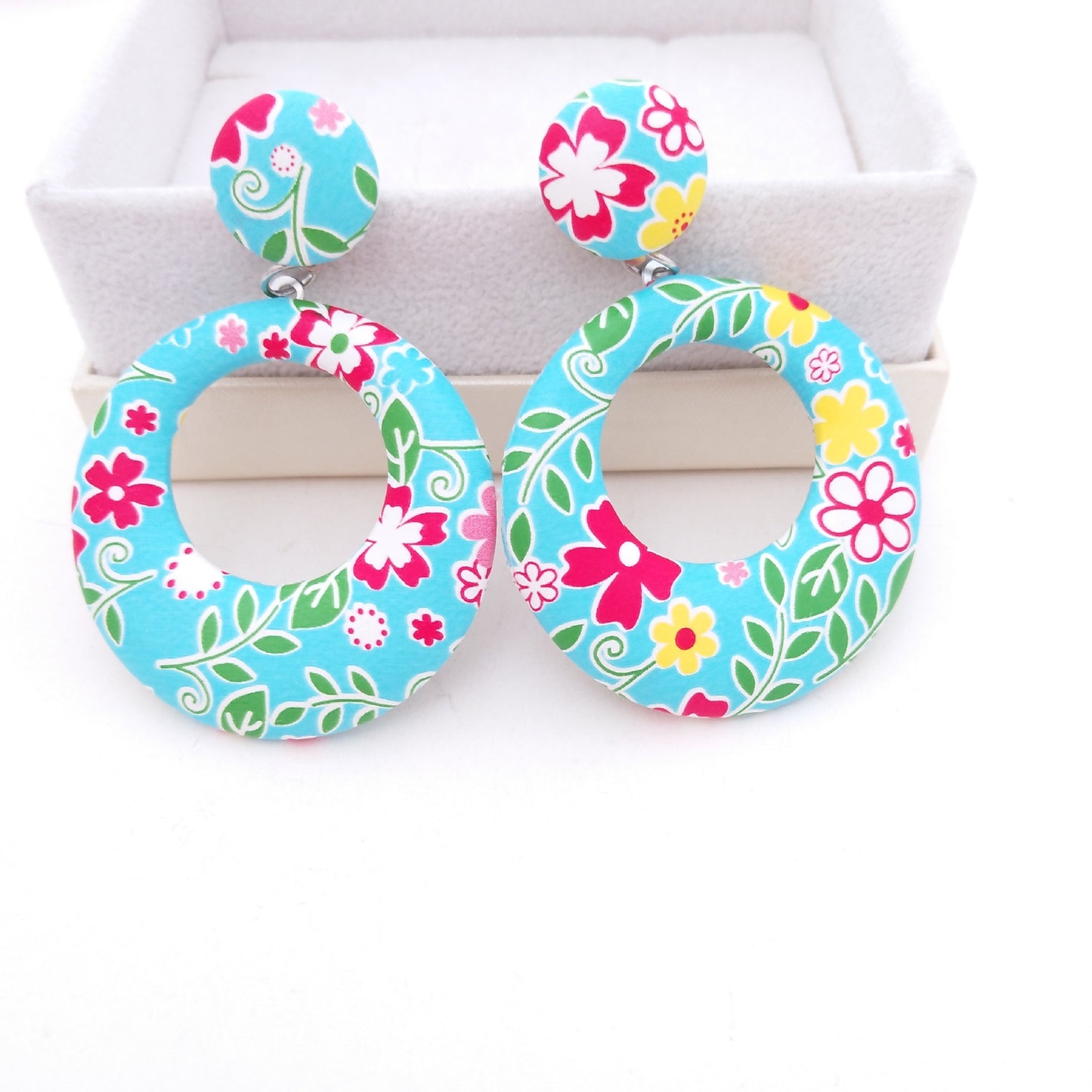 Fashion Retro Geometric PU Female Dangle Earrings