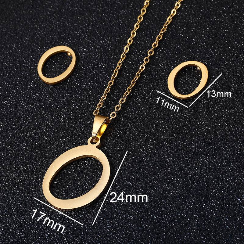 26 stainless steel alphabet necklaces