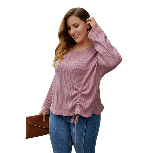 Loose and simple pleated top