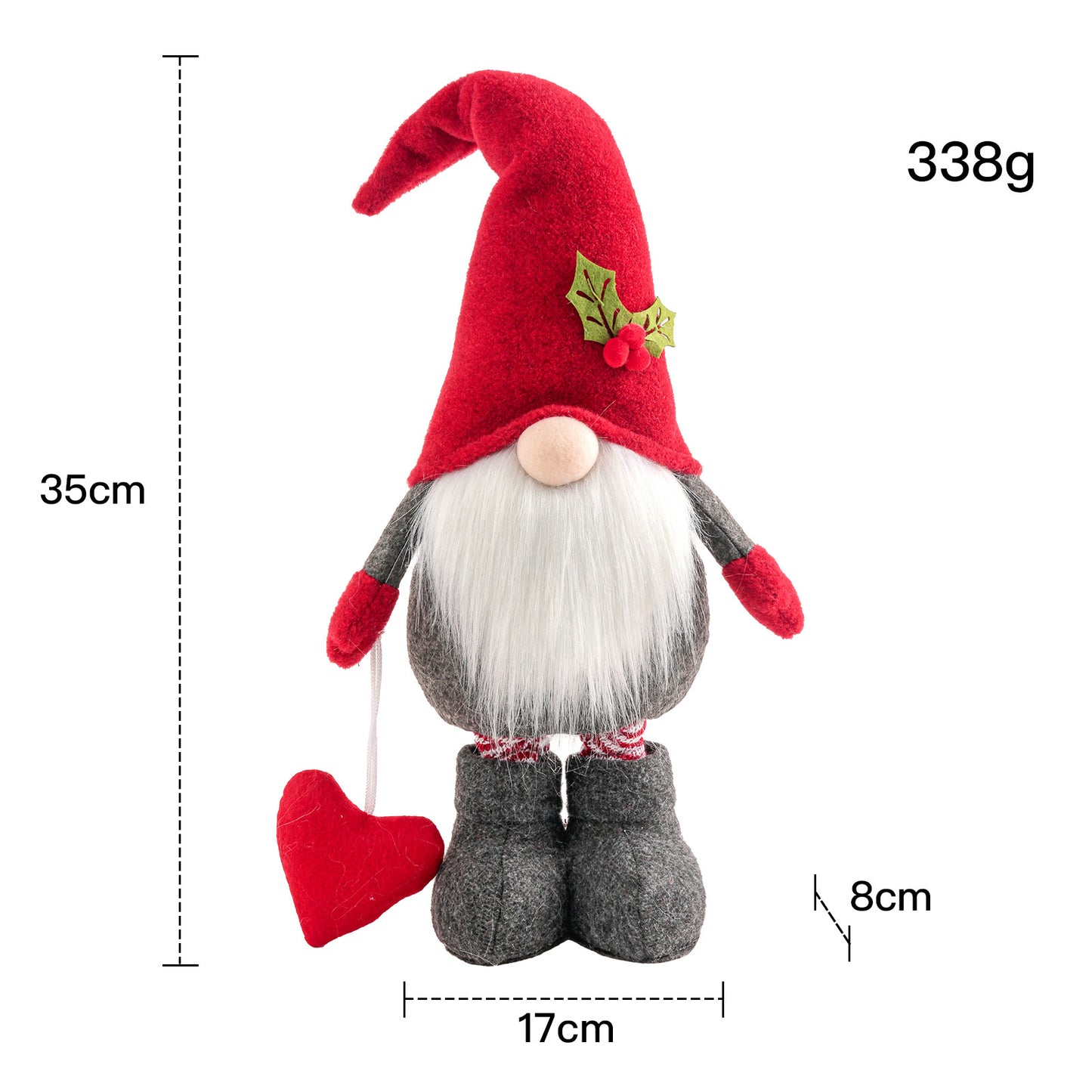 Christmas Decorative Face-less Light-emitting Telescopic Face-less Doll Ornaments