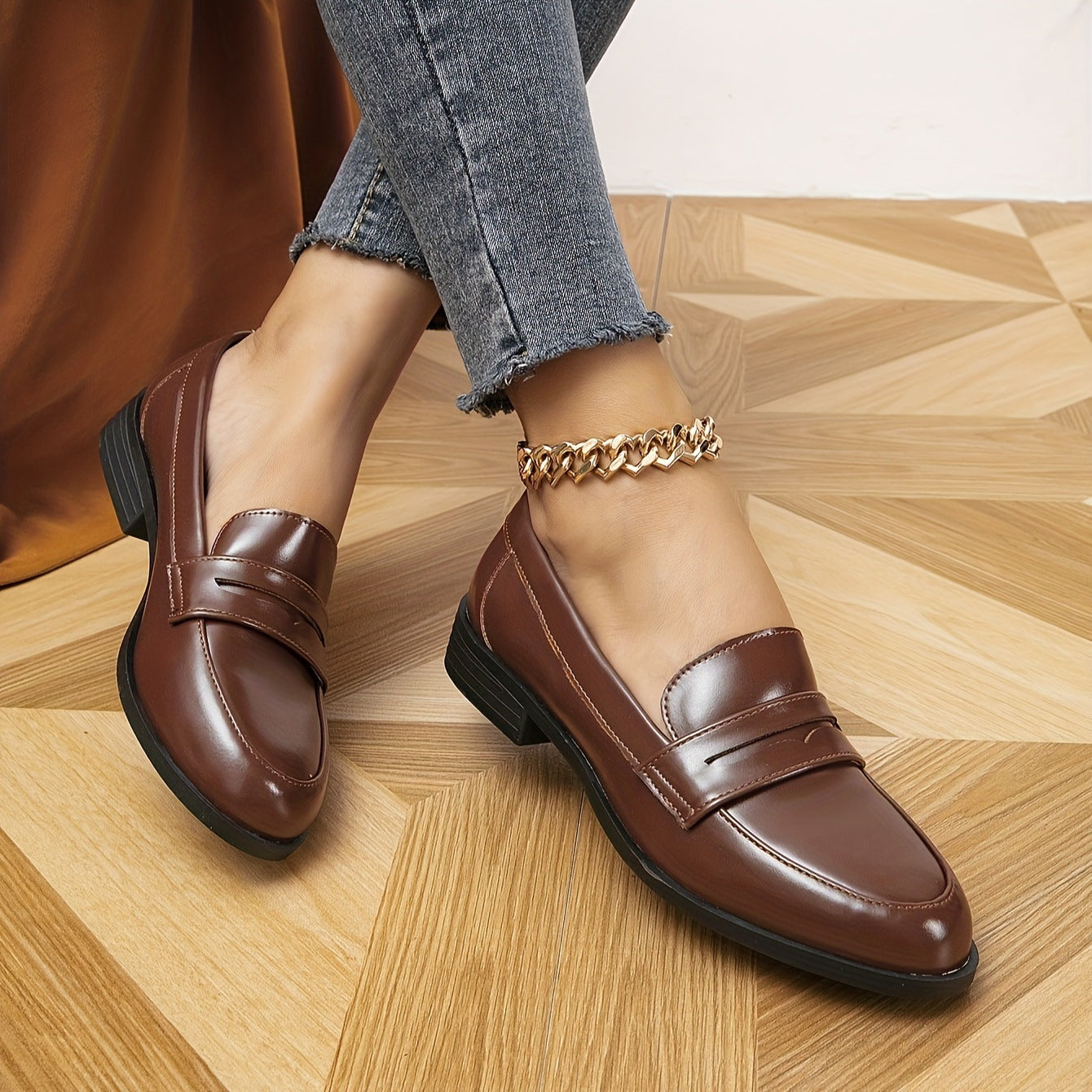 Fashion Polyurethane Loafers Shoes