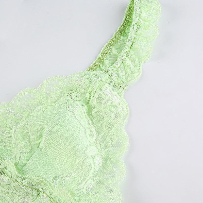 Navel-Butterfly Lace See-Through Camisole Women