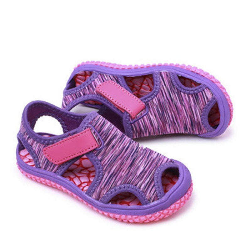 Children's Sandals Girls Summer Boys' Baotou Beach Shoes Middle-Aged Children Little Girls Soft-Soled Baby Toddler Shoes