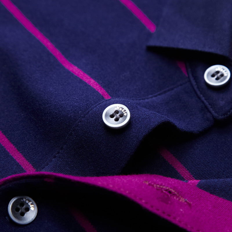 Men's polo long sleeve business loose top