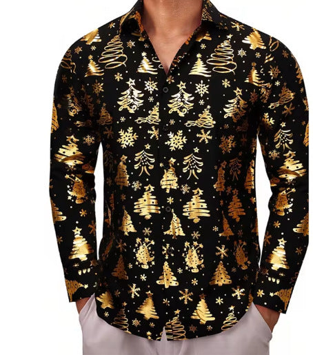 Men's Digital Printing Positioning Casual Shirts