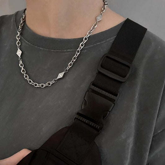 Men's Hip Hop Style Autumn And Winter High-grade Asterism Diamond Sweater Chain