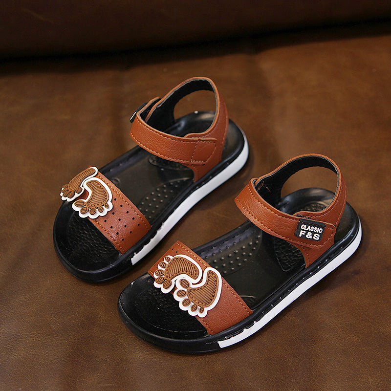 New Summer Korean Children Boys Non-slip Soft Sole All-match Baby Velcro Beach Shoes