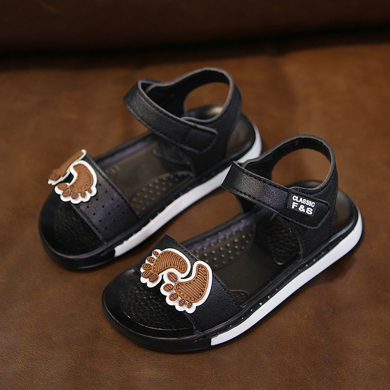New Summer Korean Children Boys Non-slip Soft Sole All-match Baby Velcro Beach Shoes