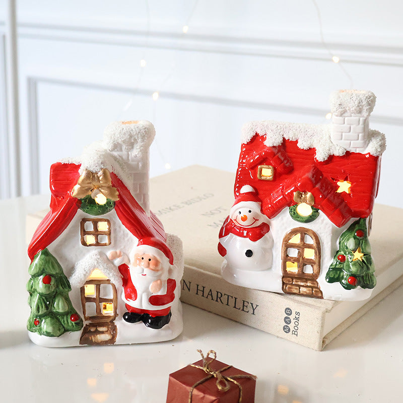 Santa Claus Hollow Ambience Light Christmas Tree Bell Decorative Pendant