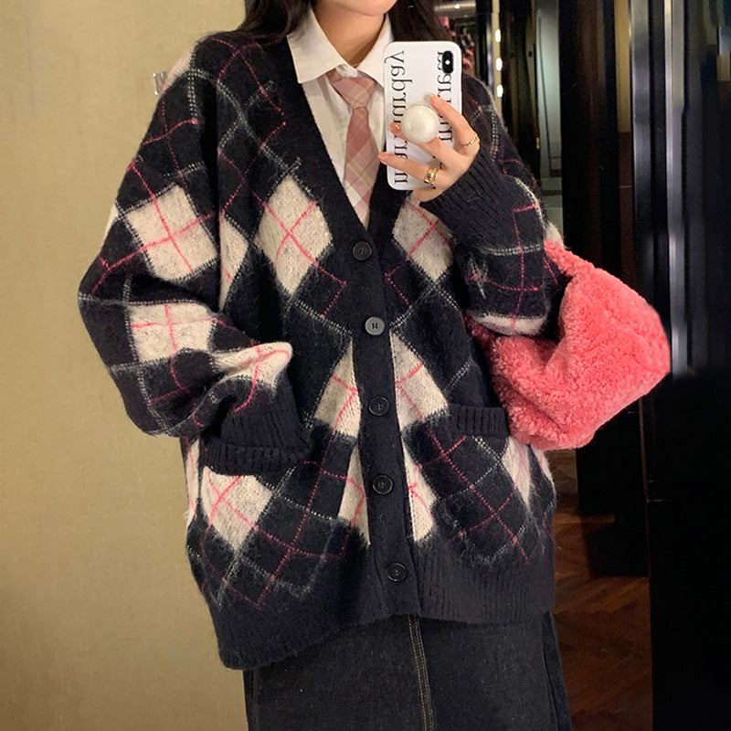 Hot Girls Wear Long Lazy V-neck Sweaters