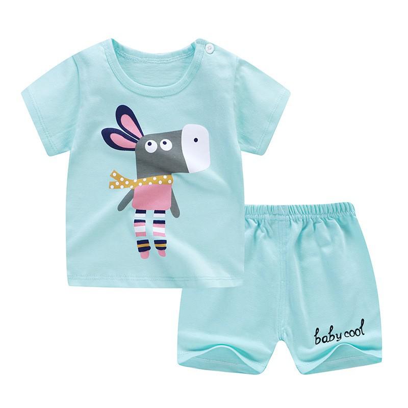 Children Clothes Baby Short Sleeved Shorts Two Piece Suit