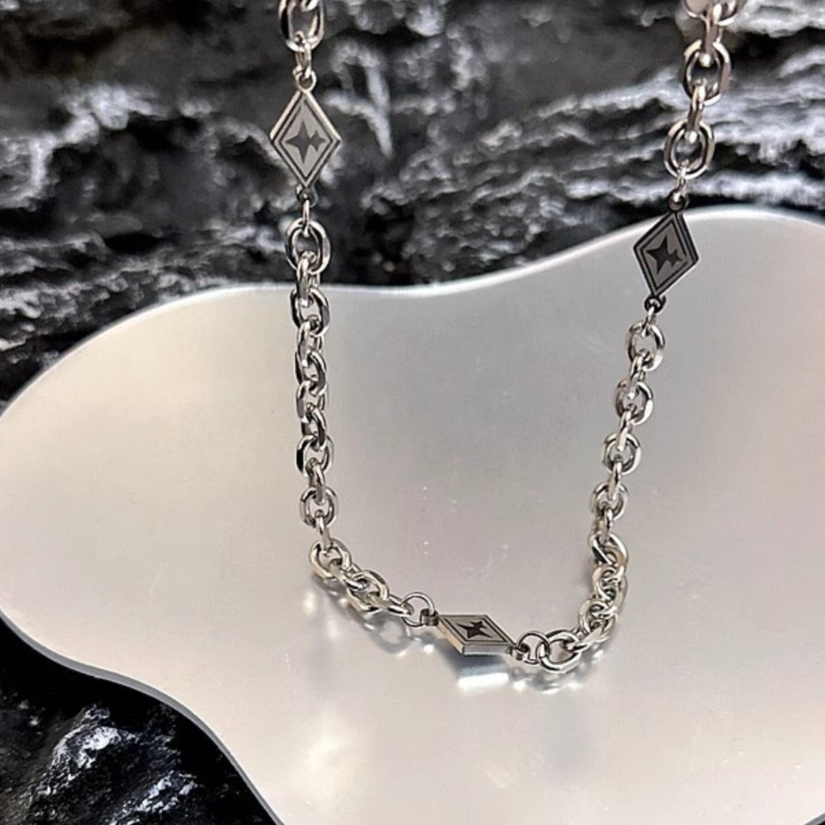 Men's Hip Hop Style Autumn And Winter High-grade Asterism Diamond Sweater Chain